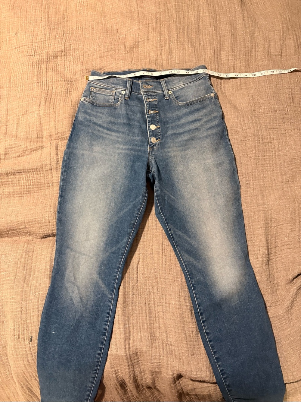 Lucky Brand High Rise Button Fly Jeans Size 12 / 31 Medium Wash
